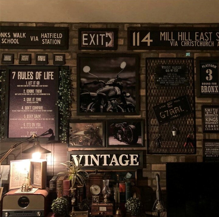 楽天市場 Royal Enfield 350 強化ガラス製 高級アートパネル 額付 男前インテリア アメリカンビンテージ アートパネル インダストリアルインテリア アメカジ雑貨 ガレージインテリア ガラスアート Royalenfield モーターサイクル 男の隠れ家 男の住処