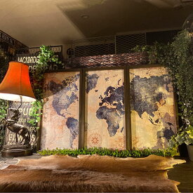3枚組｢ANTIQUE WORLD MAP｣キャンバス製 高級アートパネル(額入り) ブルックリンスタイル 男前インテリア 中世世界地図 アメリカンビンテージ カフェインテリア オールドアメリカン アメリカンアンティーク レトロアメリカン アメリカンクラシック DandyLifeSpace