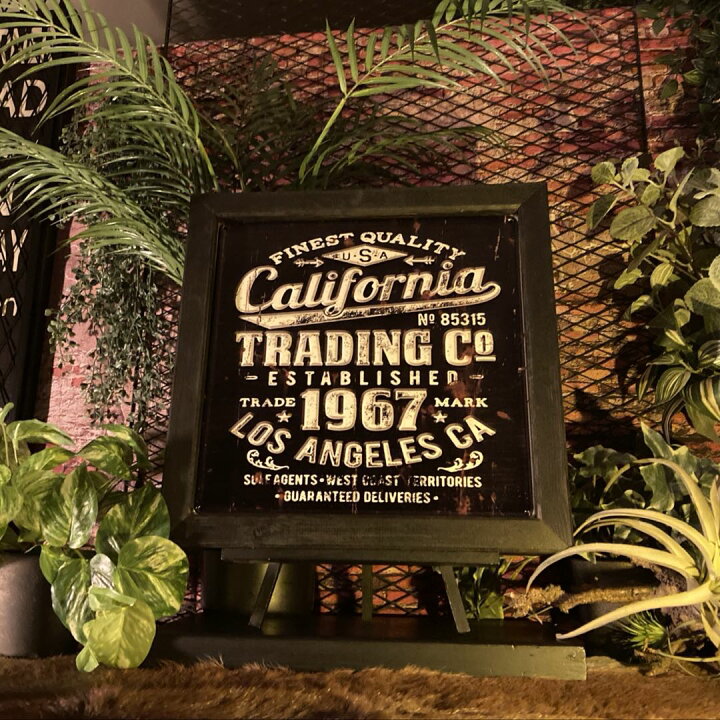 楽天市場】｢California｣エンボスメタルサイン ウッドアートパネル(額 