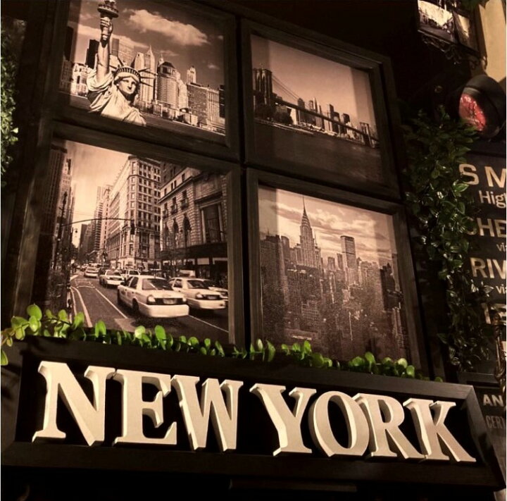 楽天市場】｢NEWYORK｣ 立体LOGO ウッドアートパネル(額入り)大型サイズ 