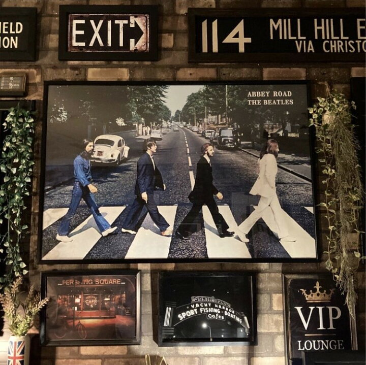 楽天市場】THE BEATLES!! ｢ABBEY ROAD｣!! 超超大型アートポスター(額 