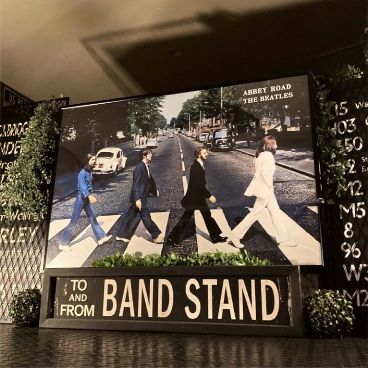 楽天市場】｢THE BEATLES ABBEY ROAD｣超超大型アートポスター(額入り 