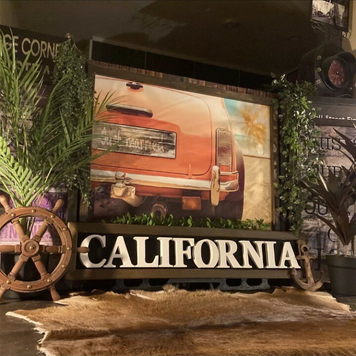 楽天市場】CALIFORNIA VINTAGEキャンバス製 高級アートパネル(額付き 