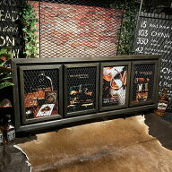 ｢BROOKLYN BAR｣Ver.2メタル製アイアンメッシュアートパネル(額入り) ブルックリンスタイル 男前インテ…