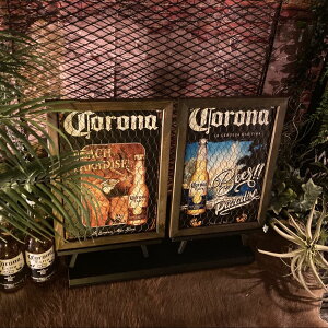 2���g�CORONA CLASSIC Ver.2����^�����A�C�A���A�[�g�p�l�� �j�O�C���e���A �A�����J���r���e�[�W �A�����J���A���e�B�[�N �K���[�W �u���L�Ŕ� �j�̉B��� �A�[�g�p�l�� GARAGE �J�t�F�C���e��