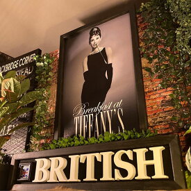 ｢AUDREY HEPBURN｣Type.Aキャンバス製 高級アートパネル(額入り) ブルックリンインテリア 男前インテリア カフェインテリア ヨーロピアンクラシック オードリーヘップバーン AudreyHepburn アメリカンアンティーク アメリカンクラシック DandyLifeSpace