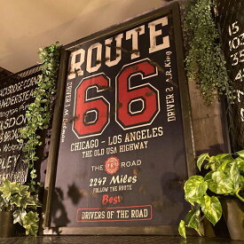 ｢ROUTE66 VINTAGE ART｣Type.2!! 超超大型アートパネル!! ブルックリンスタイル 男前インテリア アメリカンビンテージ カフェインテリア アートパネル オールドアメリカン レトロアメリカン ヴィンテージ VINTAGE ROUTE66 GARAGE DandyLifeSpace