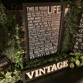｢THIS IS YOUR LIFE｣バスロールスタイル!! キャンバス製アートパネル(額入り) ブルックリンスタイル 男前インテリア アメリカンビンテージ カフェインテリア インダストリアル バスロールサイン アートパネル 店舗什器 店舗装飾 ニューヨークスタイル DandyLifeSpace