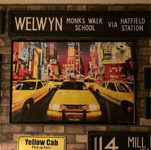 �NEWYORK�EYELLOW CAB�̏Փ��!! ������^�A�[�g�|�X�^�[(�z�t)!! �J�t�F�C���e���A �A�����J���r���e�[�W �A�����J���_�C�i�[ �u���b�N���� �o�X���[���T�C�� �j�O�C���e���A �A�����J���_�C�i