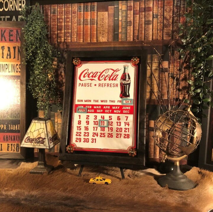 楽天市場】『COCA-COLA CLASSIC!!』メタルカレンダーアートパネル(額 