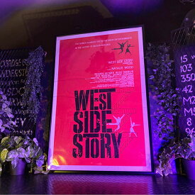 復刻版｢WEST SIDE STORY｣超超大型アートポスター(額入り) カフェインテリア アメリカンビンテージ アメリカンダイナー アメリカングラフティー ブルックリン バスロールサイン 男前インテリア アメリカンダイナー アメリカンモダン DandyLifeSpace
