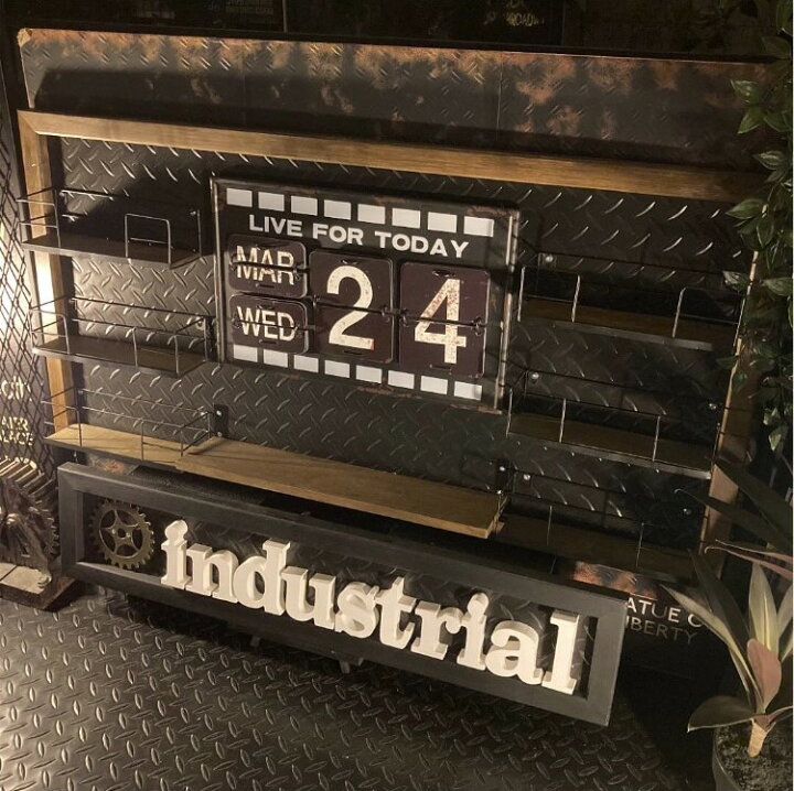 楽天市場】INDUSTRY METAL CALENDER＆WALL SHELF ART!! ブルックリン 