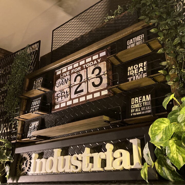 楽天市場】INDUSTRY METAL CALENDER＆WALL SHELF ART!! ブルックリン 