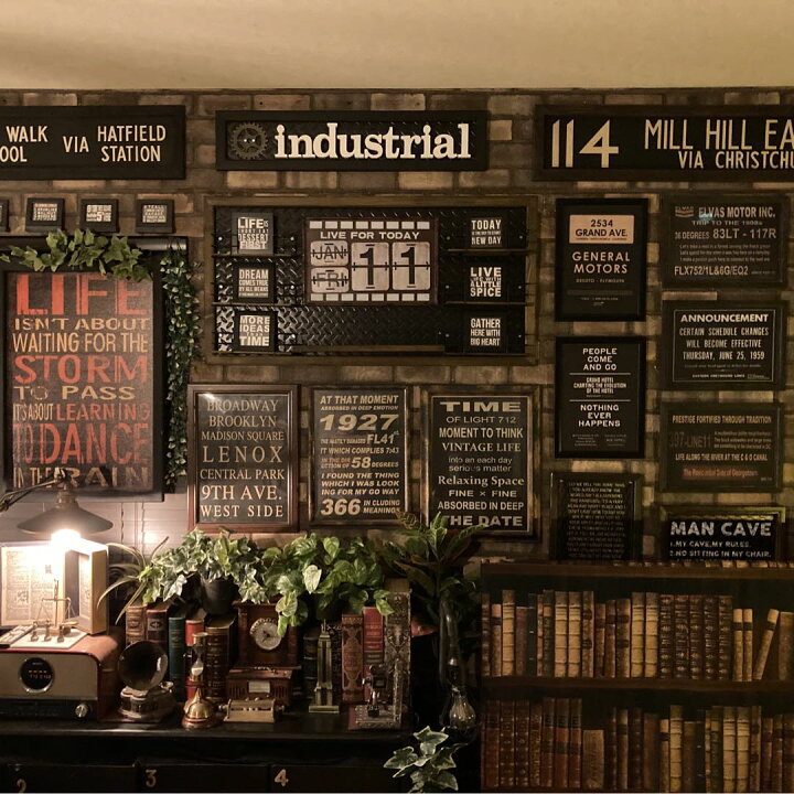 楽天市場】INDUSTRY METAL CALENDER＆WALL SHELF ART!! ブルックリン 