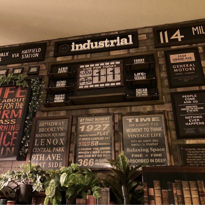 楽天市場】INDUSTRY METAL CALENDER＆WALL SHELF ART!! ブルックリン 