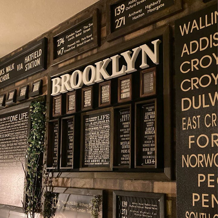 楽天市場】｢BROOKLYN STYLE｣!! バスロールサイン!! 立体LOGOアート 