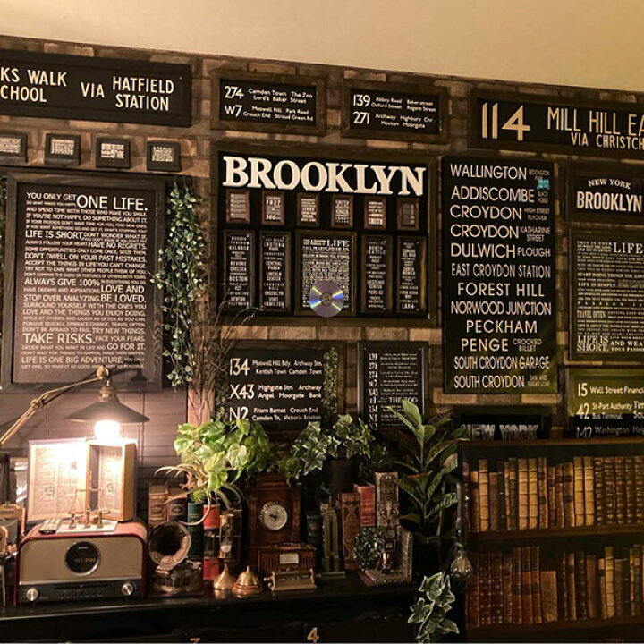 楽天市場】｢BROOKLYN STYLE｣!! バスロールサイン!! 立体LOGOアート 