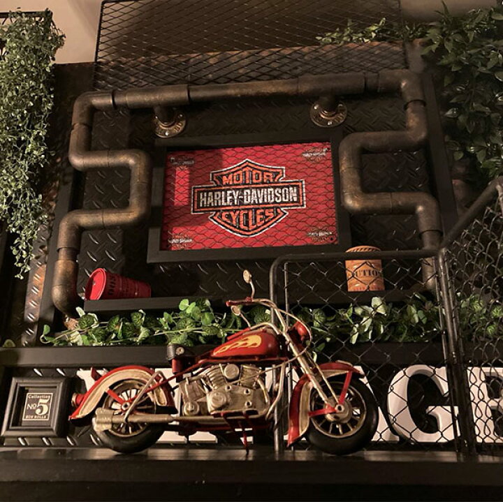楽天市場】｢HARLEY-DAVIDSON｣!! 配管アートパネル＆大型アメリカン 