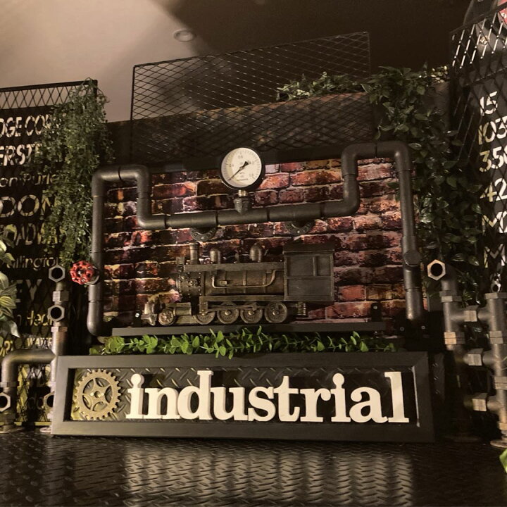 楽天市場】｢INDUSTRIAL ART｣!! 高級大型蒸気機関車＆配管アートパネル 