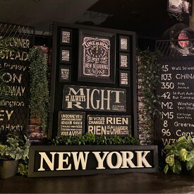 ｢NEWYORK CHALK ART CLOCK｣!! 立体サインアートパネル!! VINTAGE ブルックリンインテリア 男前インテリア ミッドセンチュリー NEWYORK アメリカンビンテージ カフェインテリア アートパネル バスロールサイン ニューヨークスタイル DandyLifeSpace