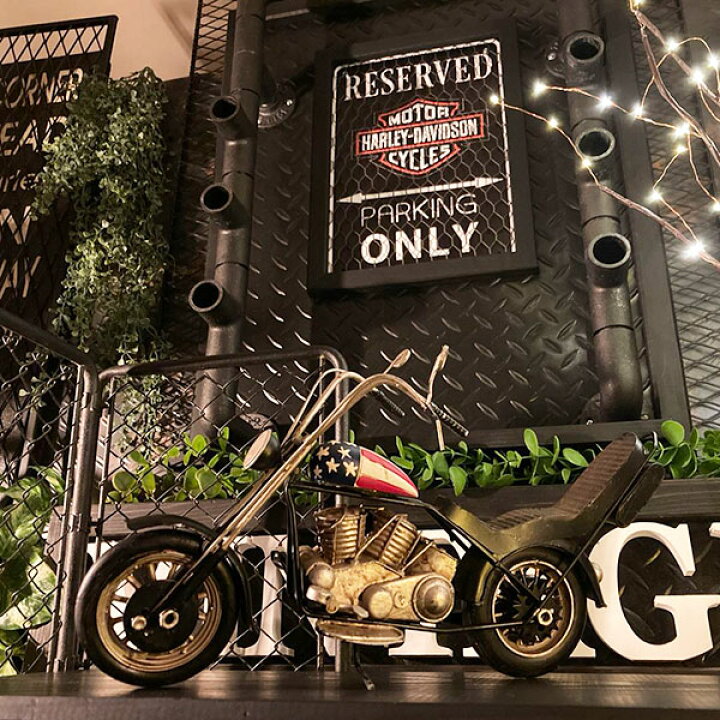 楽天市場】｢HARLEY-DAVIDSON｣!! 配管アートパネル＆ブリキ製アメリカン 