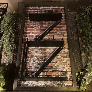 �FIRE ESCAPE ART��A�C�A�����E�H�[���V�F���t���E�b�h�A�[�g�p�l�� �u���b�N�����X�^�C�� �j�O�C���e���A �A�����J���r���e�[�W �J�t�F�C���e���A �C���_�X�g���A���C���e���A �z�ǃC���e