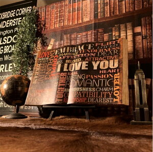 AMERICAN VINTAGE!! BOOK WALL DECOR(�ǖʑ���)!! �C���_�X�g���A�� �A�����J���r���e�[�W �o�X���[���T�C�� �A�����J���N���V�b�N �A�����J���m�X�^���W�[ �j�O�C���e���A �u���b�N�����C���e���A �A