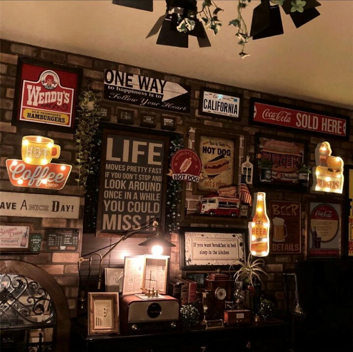 楽天市場 American Diner Ledサインプレート Coffee Shop アメリカンビンテージ アメカジ雑貨 ガレージインテリア アメリカンカジュアル 男前インテリア オールドアメリカン レトロアメリカン Coffee アメリカンダイナー コーヒー 店舗什器 店舗装飾