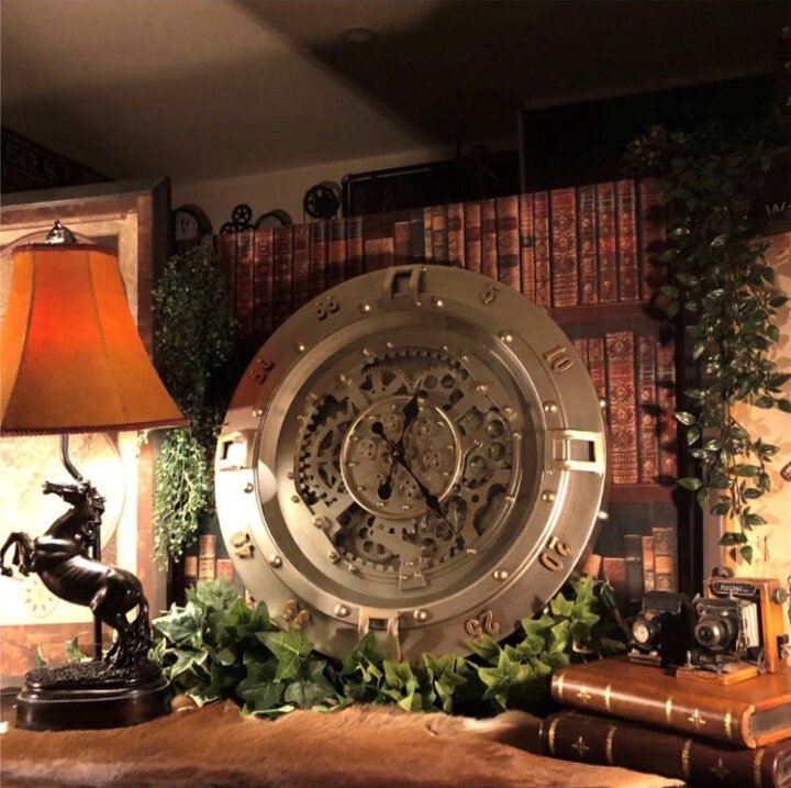 楽天市場】｢INDUSTRIAL ANTIQUE｣!! 超大型METAL GEAR 高級掛時計 男前 