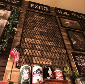 INDUSTRIAL＆VINTAGE IRON WALL FENCE ブルックリン 男前インテリア NEWYORK アメリカンビンテージ カフェインテリア BROOKLYN インダストリアルインテリア industrial バスロールサイン 配管インテリア アイアンフェンス ガレージインテリア DandyLifeSpace