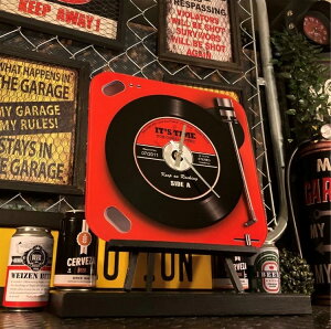 RECORD PLAYER DESIGN WALL CLOCK RED AJre[W AJWG K[WCeA AJJWA jOCeA I[hAJ gAJ AJ_Ci[ X