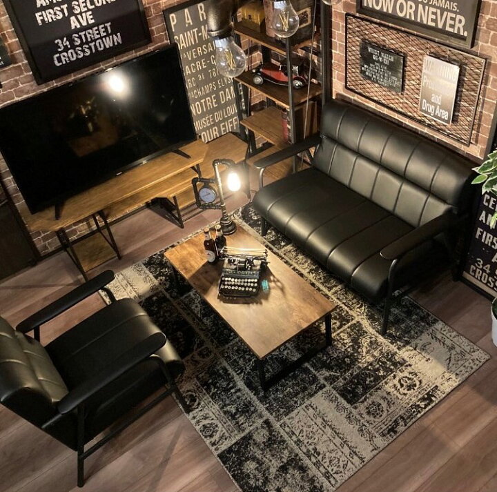 楽天市場】大特価 送料込!! IRON＆WOODローテーブル!! BORDER BROWN 