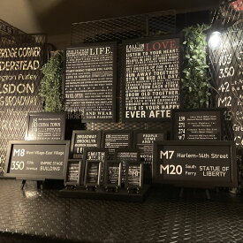 大特価15点セット｢BROOKLYNバスロールアートセレクション｣Type.B ブルックリンスタイル アートパネル アメリカンビンテージ VINTAGE BROOKLYN 男前インテリア アメ雑貨 バスロールサイン NEWYORK インダストリアル アートパネル カフェインテリア DandyLifeSpace