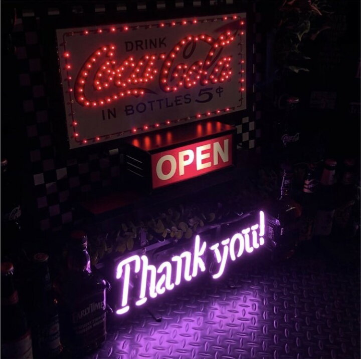 楽天市場】AMERICAN DINER!! ネオンサイン(ガラス管)!! ｢Thank you  