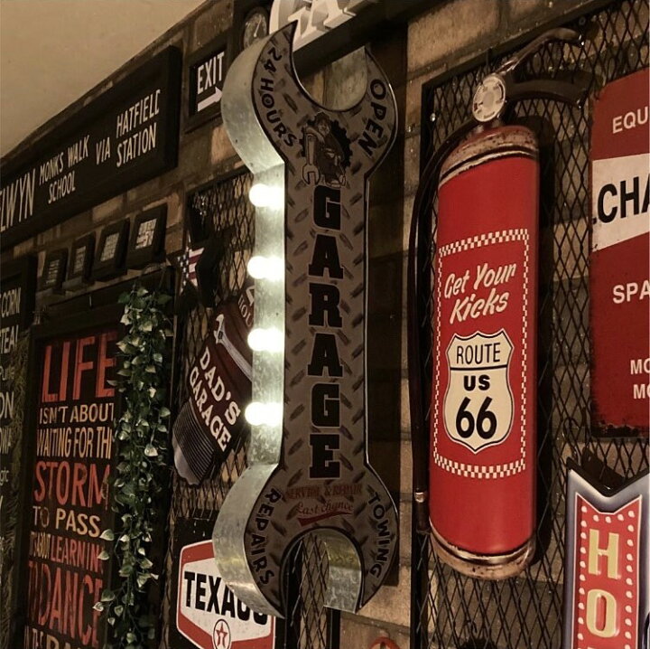 楽天市場】AMERICAN VINTAGE!! 大型LEDネオンサイン!! ｢GARAGE 