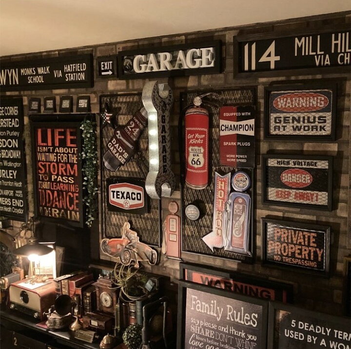 楽天市場】AMERICAN VINTAGE!! 大型LEDネオンサイン!! ｢GARAGE 