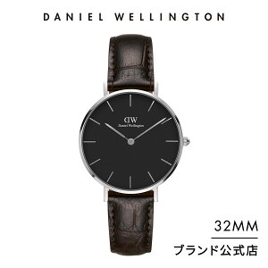 \MAX20%OFFクーポン/ 腕時計 メンズ レディース ダニエルウェリントン daniel wellington DW Petite York Black 32mm 時計 ブランド 20代 30代 ウォッチ ブラック 革 高級 かわいい かっこいい 大人 おしゃれ