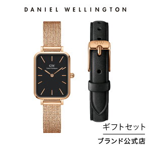 �M�t�g�Z�b�g ���� Daniel Wellington �_�j�G���E�F�����g�� DW Quadro 20X26 Pressed Melrose RG Black + Quadro 10 Pressed Sheffield RG ���v �����x���g �u�����h 20�� 30�� �E�H�b�` ��l ��i �X�N�G�A ������� �M�t