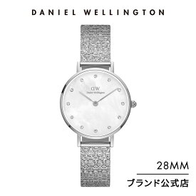 ＼50%OFF／ 腕時計 レディース ダニエルウェリントン Daniel Wellington DW Petite 28 Lumine Pressed Piano MOP 時計 ブランド 20代 30代 ウォッチ クリスタル シルバー 大人 綺麗 上品 エレガント 大人可愛い マザーオブパール ギフト プレゼント 祝い 記念 公式 2年保証