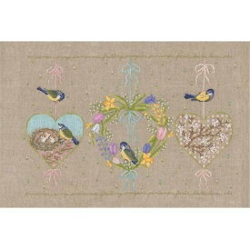 クロスステッチ 刺繍キット 【SPRING HEARTS】鳥　フランス 輸入ししゅうキット