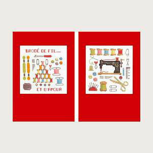 2 GREETING CARDS ATELIER COUTURE