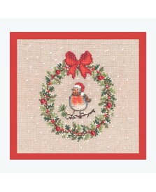 Le Bonheur des Dames クロスステッチ刺繍キット 輸入 【12月のリース　Robin Bird 】 フランス 2699