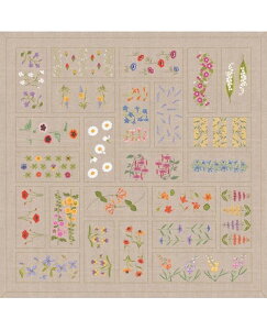 Le Bonheur des Dames �N���X�X�e�b�`�h�J�L�b�g �A�� Flower Tablecloth Aspect Patchwork �t�����X�@�㋉��