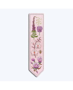 Le Bonheur des Dames �N���X�X�e�b�`�h�J�L�b�g �A���@Bookmark Pink Flowers �t�����X�@���S�҂��璆���Ҍ���