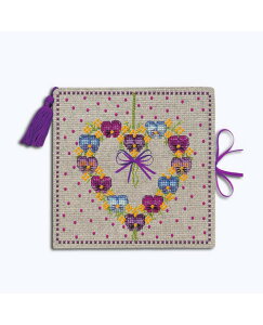 Le Bonheur des Dames �N���X�X�e�b�`�h�J�L�b�g �A�� �yNeedle Case Pansy Heart �z �t�����X