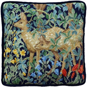 �h�J Bothy Thrads William Morris �E�B���A�������X �^�y�X�g���[�h�J�L�b�g�yTapestry - Greenery Deer / �΂̎��z (�N�b�V������35cm�p) �{�V�[�X���b�Y