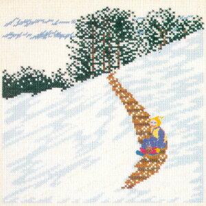 �t���� �N���X�X�e�b�` �h�J�L�b�g �yGIRL ON STAIRS�z�@�q�ǂ��̐��E�@�f���}�[�N �A�������イ�L�b�g