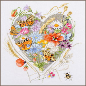 �N���X�X�e�b�` �h�J�L�b�g �yA HEART OF FLOWERS�z LanArte�V���[�Y�@�ԁ@ �A�������イ�L�b�g