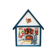 OOEクロス・ステッチ 刺繍キット 【Christmas room fireplace】デンマーク輸入ししゅうキット初心者から…