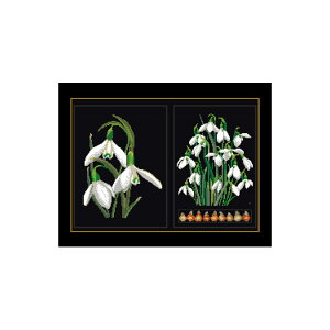 �e�A�@�O�[�x���k�[���@�N���X�X�e�b�`�h�J�L�b�g �ySnowdrops Panel �z�����ҁ[�㋉�Ҍ��� �������񂹃L�b�g�i�[����30-90�����x�j